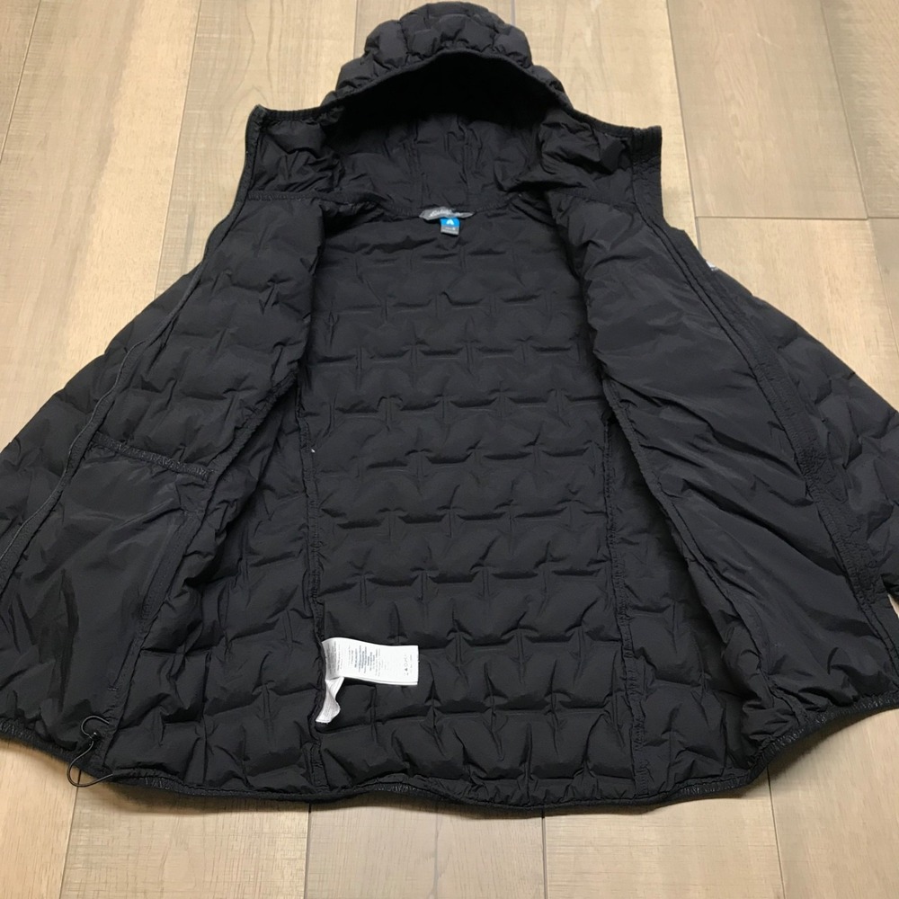 Eddie Bauer Jacket Womens Size M Black EB 800 Goose Down Fill First Ascent Hood - Picture 8 of 12